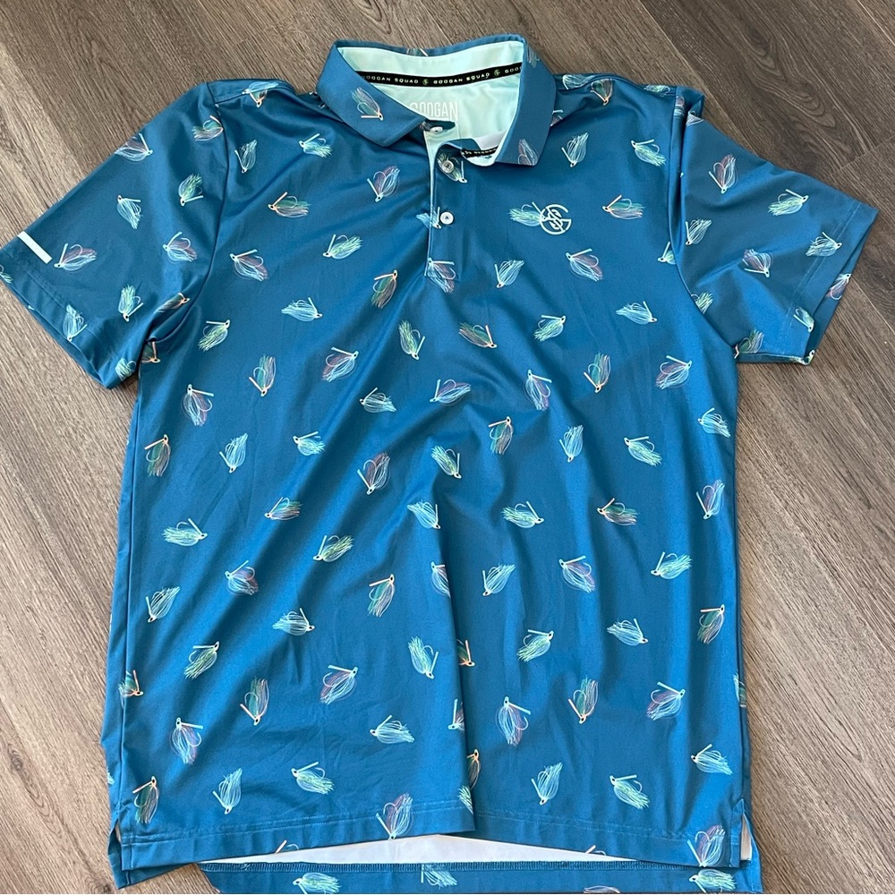 Googan Squad Blue Golf Polo DriFit M